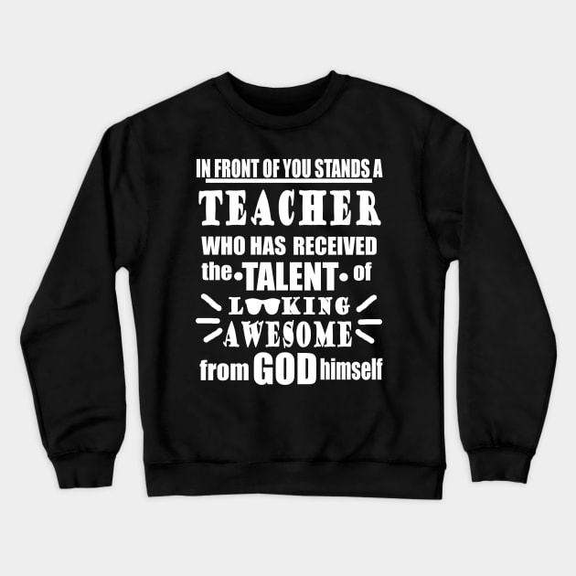 Teacher lessons gift idea funny saying Crewneck Sweatshirt by FindYourFavouriteDesign